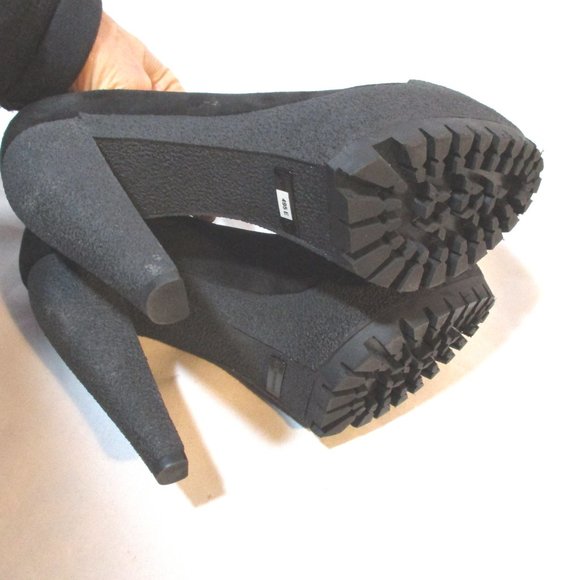 NEW BURBERRY Suede Leather High Heel Platform Shoe - Picture 7 of 7